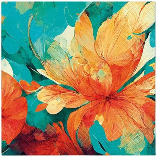 Servíettur Zen Abstract flower 20stk