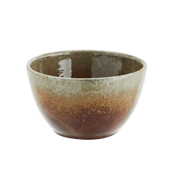 [023YT23C018-S33] Stoneware skál brún