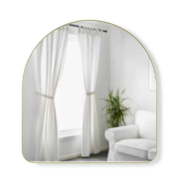 [1017061104] Hubba arched spegill brass 87x92cm