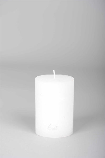 [01341010] Ø7xH10cm - rustic candle white