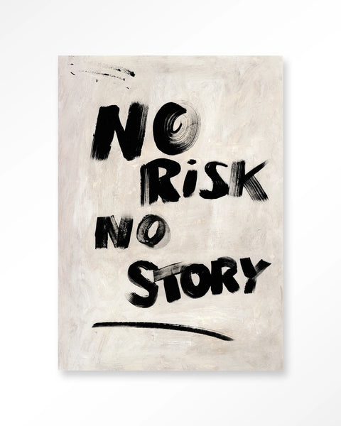 [01824112] No risk no story 50x70 black