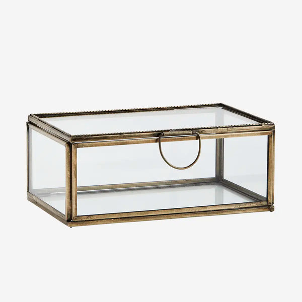 [023IB-1809638AB] Glerbox brass 16x10x7 cm