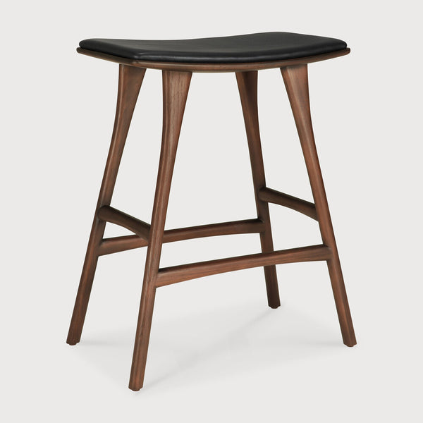 [3510181] Osso eyjustóll m leðursessu teak brown