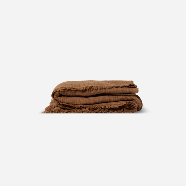 [032019] Rúmteppi muslin mocha 200x230cm