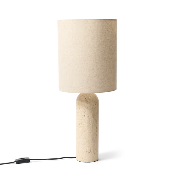 [035594630] Mira travertine borðlampi