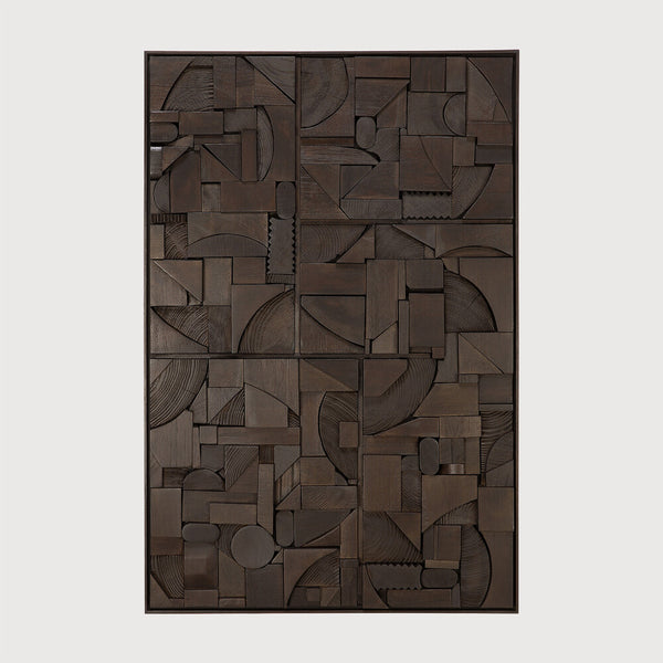 [3529993] Bricks veggmynd 90x60cm dark brown