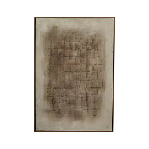 [02241482-BEI-10] Labrynth veggmynd 123x83 beige