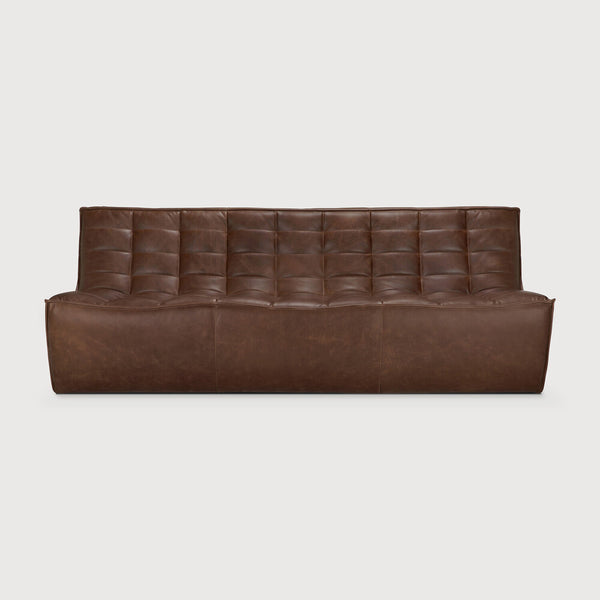 [3520291] N701 sófi 3 sæta - chestnut leður