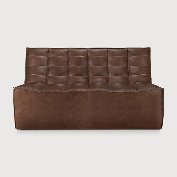 [3520290] N701 sófi 2 sæta - chestnut leður