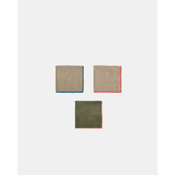 Microfiber borðklútar 3ípk olive/clay