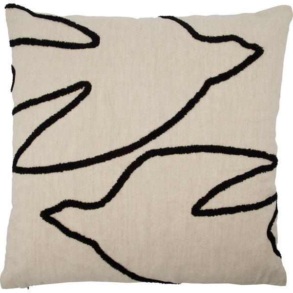 [28203670549] Fly púði offwhite og svart 50cm
