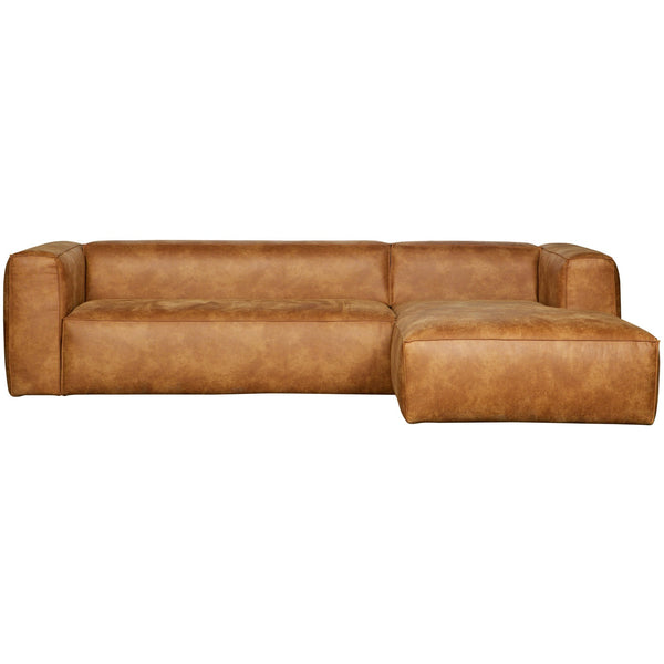 [011375694C] BEAN CORNER SOFA RIGHT COGNAC