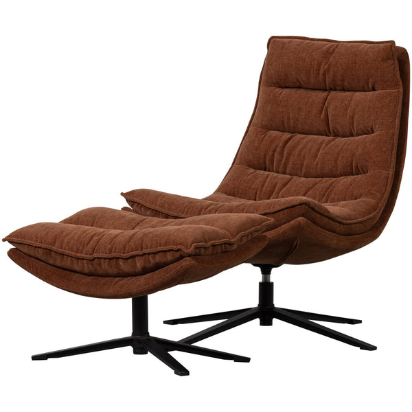 [011377553-B] Kube hægindastóll m skemli brown