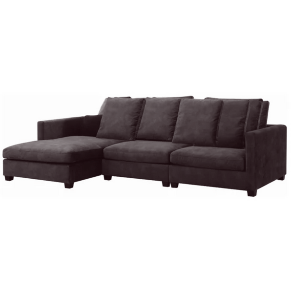 [002300] Viking chaise + 2ja adore dark grey