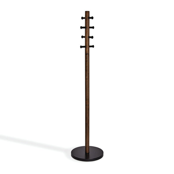 [1005871048] PILLAR COAT RACK BLK/WAL