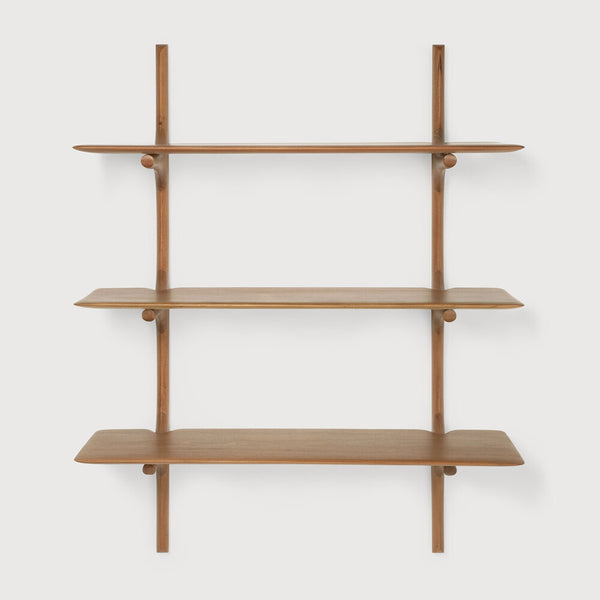 [3529778] PI wall shelf  mahogany - 3 shelves 100/35/126