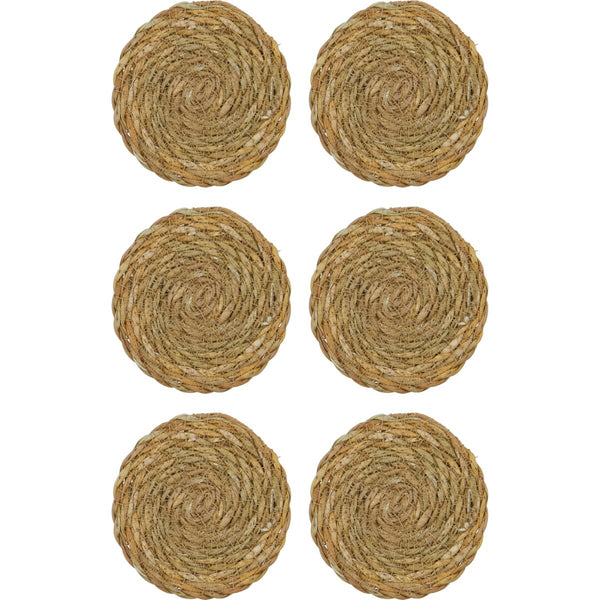 Coaster glasamottur natur 6stk