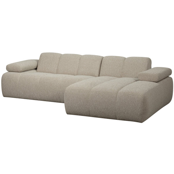 [011377465-EM] Mojo sófi hægri tunga bouclé beige melange