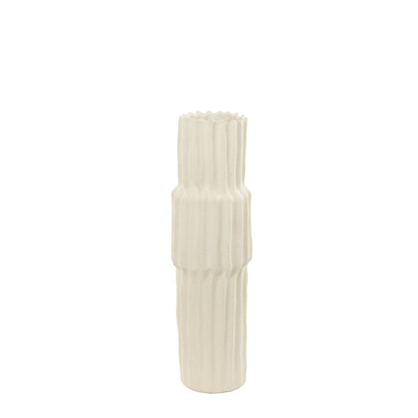 [0125852613] Vase deco Ø17x58 cm LONGA ceramics cream