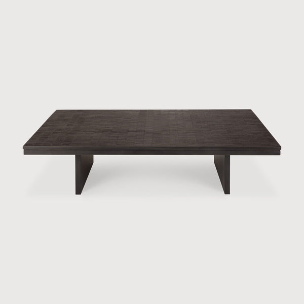 [3512256] Grooves sófaborð teak off black 140x110cm