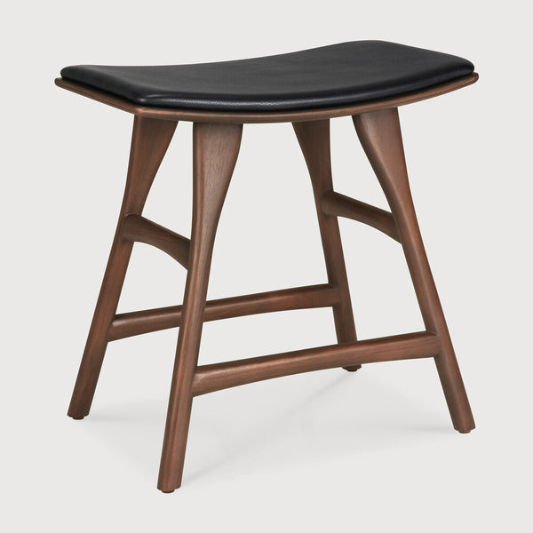 [3510180] Osso kollur teak brown m leðursessu