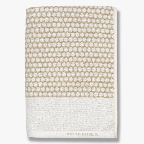[019GRITWG15] GRID guest towel, 2-pack 38x60cm Sand