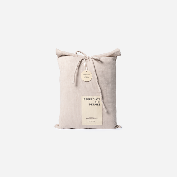 [03242MUSLIN] Lak muslin cotton Smokey Latte 200x200cm