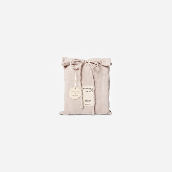 [03237KHAKI] Koddaver muslin cotton Smokey Latte 50x90 cm 2stk