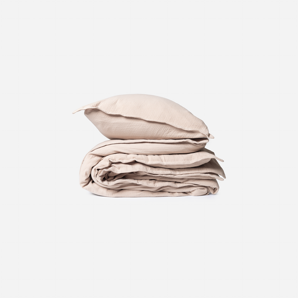 [03233MUSLIN] Rúmföt muslin cotton Smokey Latte 140x200cm