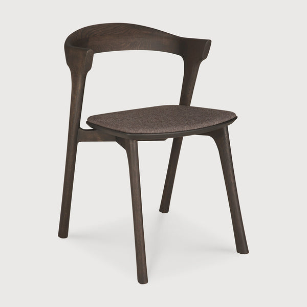 [3551484] Oak Bok Brown borðstofustóll - Warm brown sessa