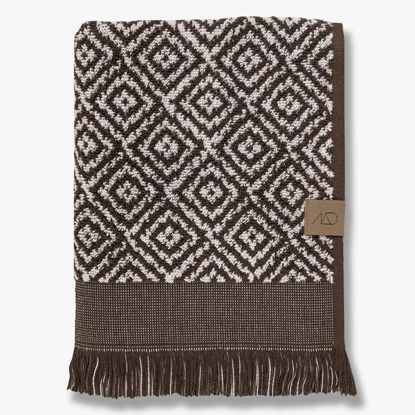 [010MORTWL01] Morocco handklæði 70 x 135 cm choc/whi