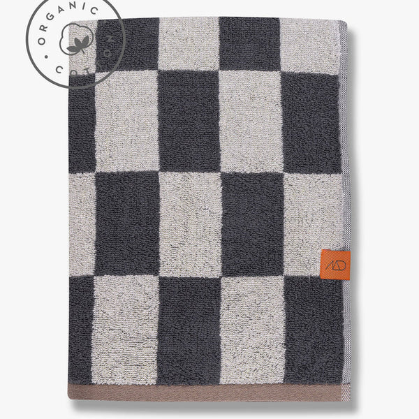 [010RETTWL98] Retro handklæði 70 x 133cm dark grey