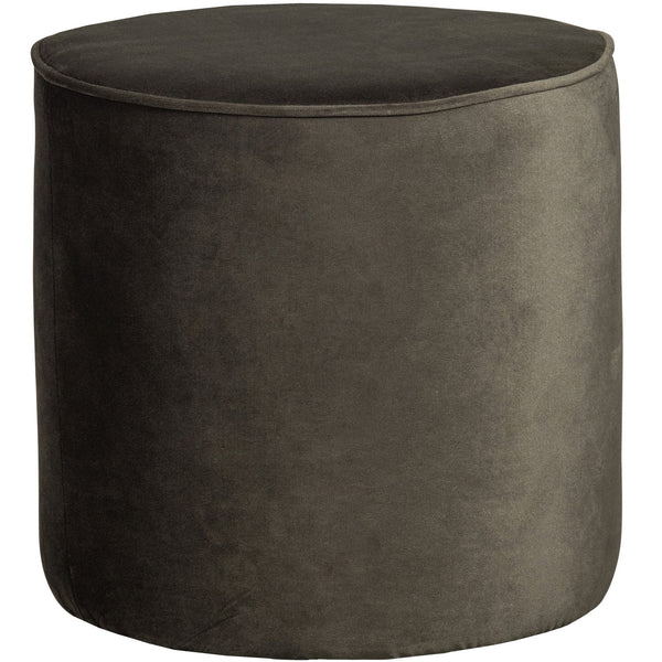 [011350409-156] Sara Round Pouf High Velvet Warm Green