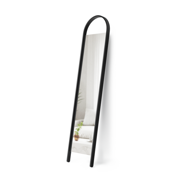 [1019920040] Bellwood Leaning Mirror Black