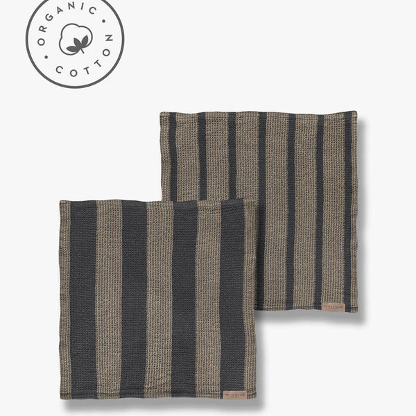 [010ELVCLO98] Elvira dish cloth 33x33cm Dark Grey 2/pk