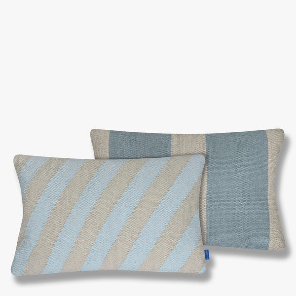 [010ACRCUR70] Across kilim púðaver 40x60 cm Light Blue
