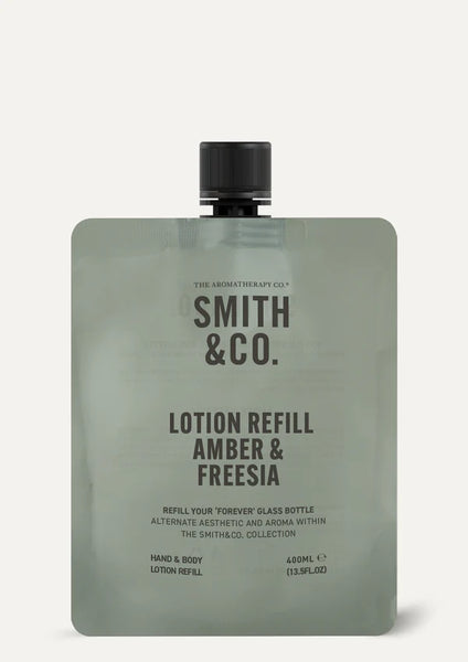 [00705718] Áfylling Hand & Body Lotion 400ml - Amber & Freesia