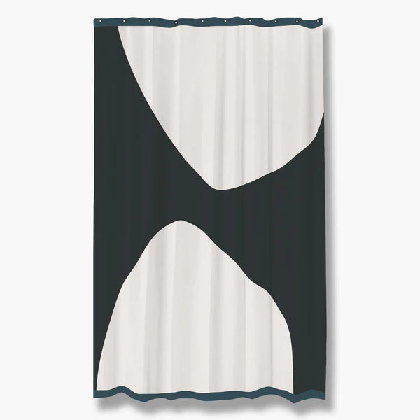 [019ROCSCM09] ROCK shower curt 150 x L200 cm Black