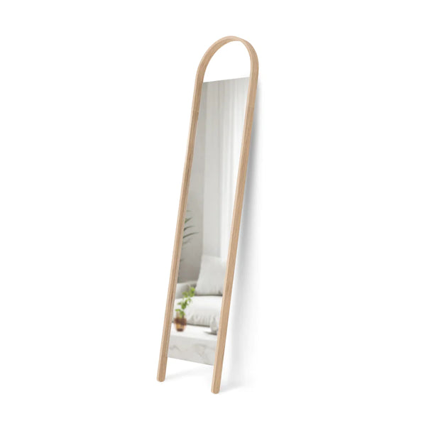 [1019920390] BELLWOOD LEANING MIRROR NATURAL