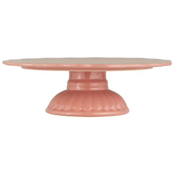 [2829002079-80] Kökudiskur á fæti coral almond h:9 d:29cm