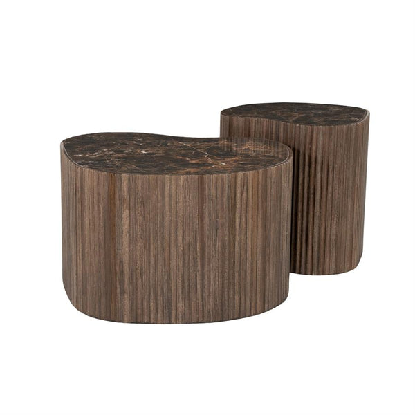 [016260207] Nice sófaborð brown s/2