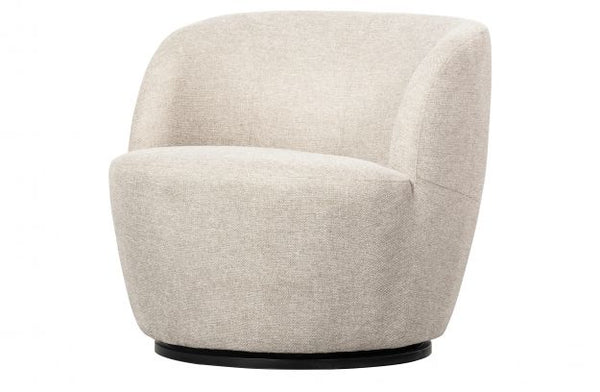 [011373539-O] SERRA SWIVEL CHAIR WOVEN FABRIC OFF WHITE