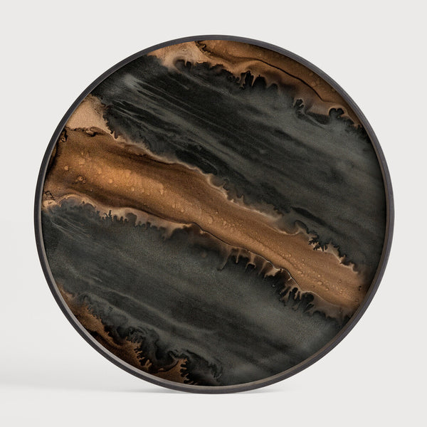 [3520584] Organic tray - glass - Bronze - round - L