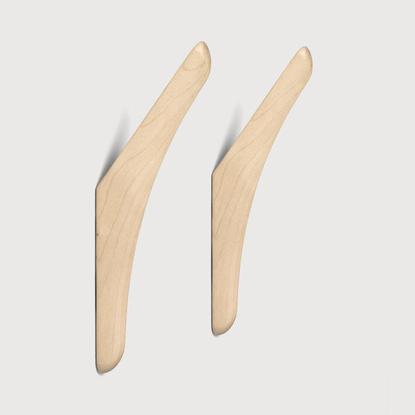 [3529865] PI wall hanger - varnished sycamore - set of 2