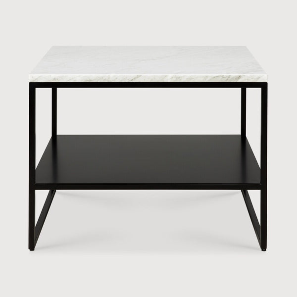 [3560090] Stone side table White Carrara- marble 60/53/45
