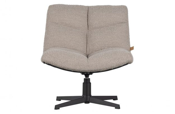 [011377118-Z] VINNY SWIVEL ARMCHAIR BOUCLÉ SAND
