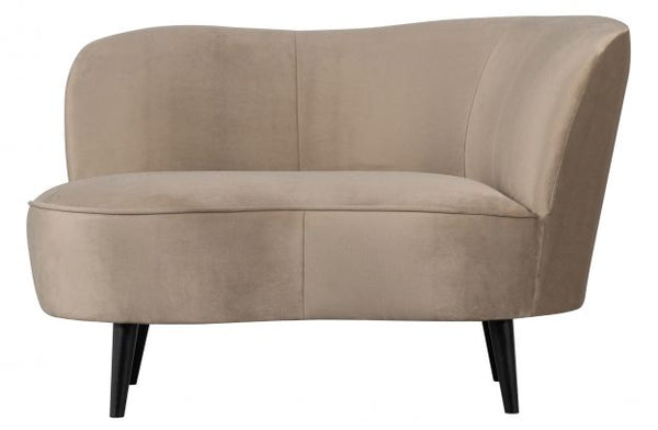 SARA LOUNGE ARMCHAIR RIGHT VELVET KHAKI