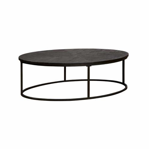 [008AA0102B] Viola oval coffeetable 135x75x40 - black