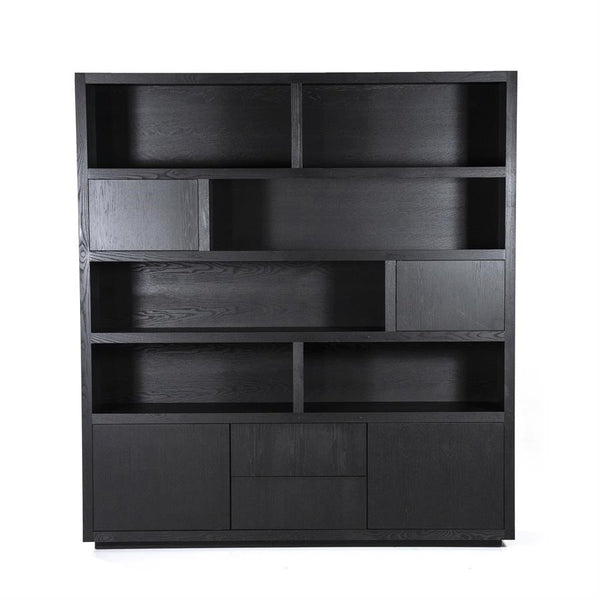 [01595726] Helsinki Cabinet 200x220cm 4drs 2 dr blac