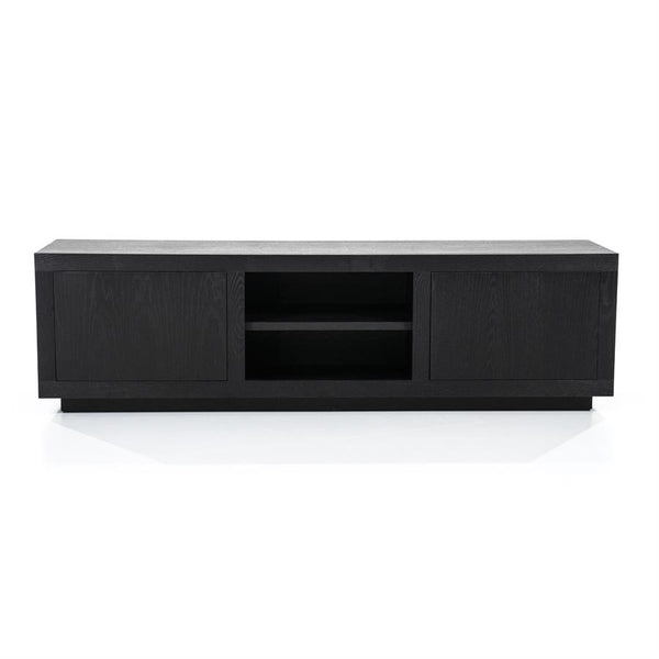 [01595720] Helsinki TV cabinet 160cm 2drs - black